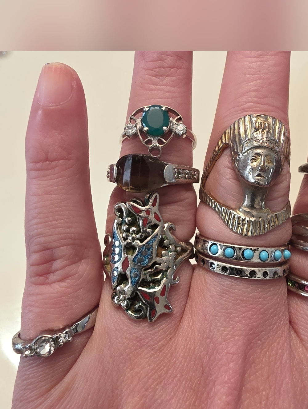 83 Piece Vintage Costume Ring Lot Bundle Estate - Picture 10 of 16